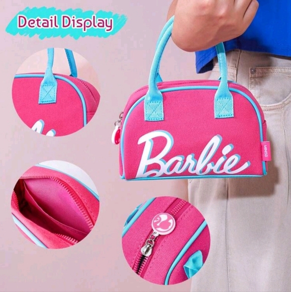 Barbie × Miniso Collection 65th Anniversary Series Pink Logo Handbag Purse - Picture 10 of 11